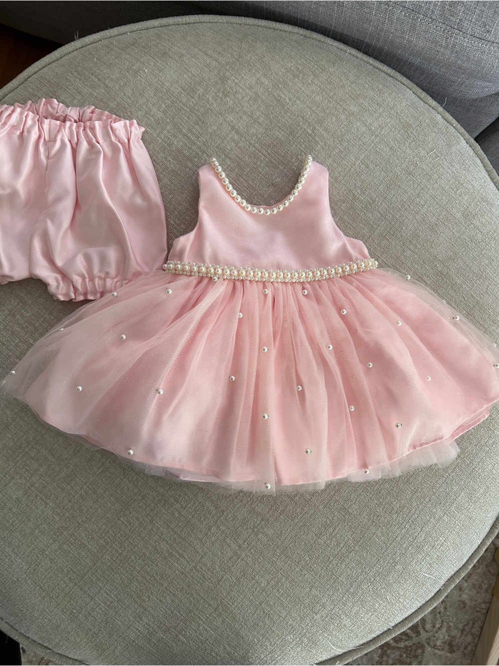 Fancy Baby Dress - Pink, Tulle, Pearls, Sparkles!